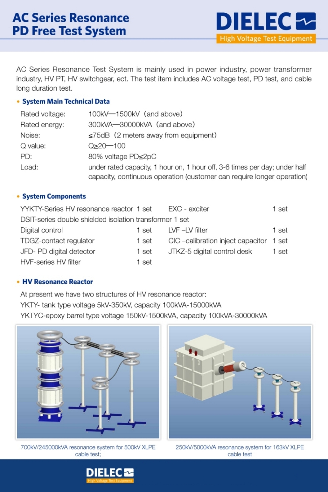 Dielec - Brochure - AC Series Resonant PD Free Test System